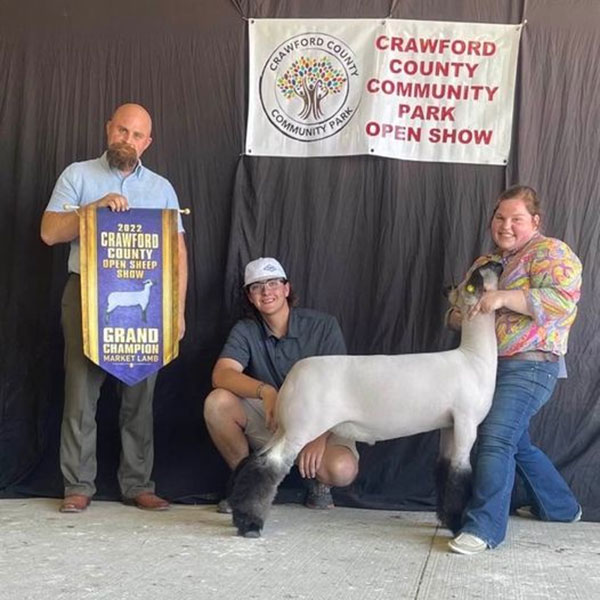 Grand Champion Market lamb Crawford County Open Show
