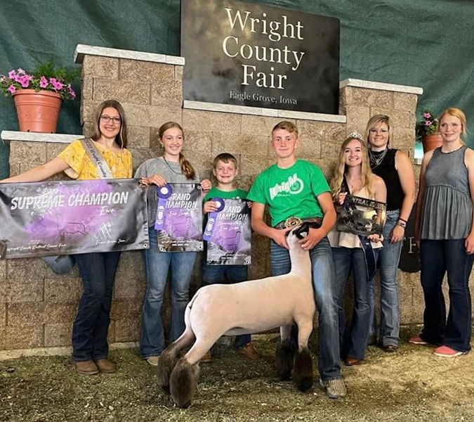 Champion Ewe Wright County Fair