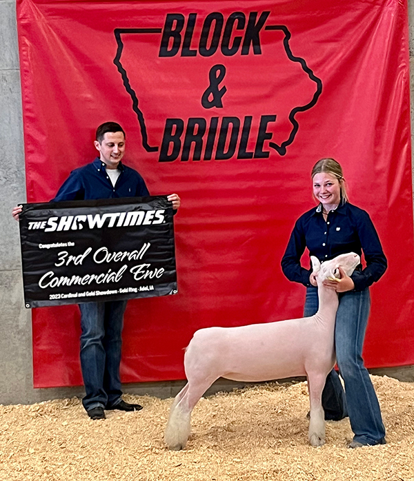 3rd overall commercial Ewe<br />
Boone River Classic Ring 1 & 2