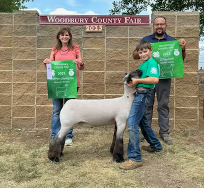 3rd Overall Market Lamb<br />
Woodbury County
