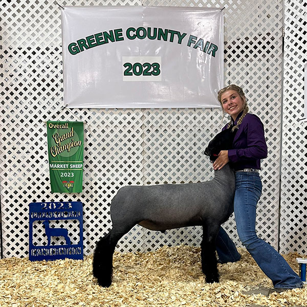 Grand Champion Overall Market Lamb<br />
Greene Co Fair 