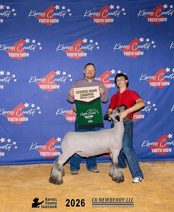 Reserve Grand Champion Market Lamb – Karnes County Youth Show (TX)