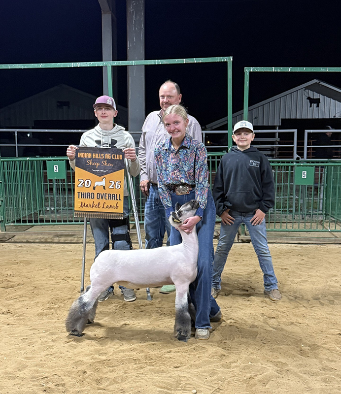 3rd Overall Market Lamb – Indiana Hills Ag Club (IA)