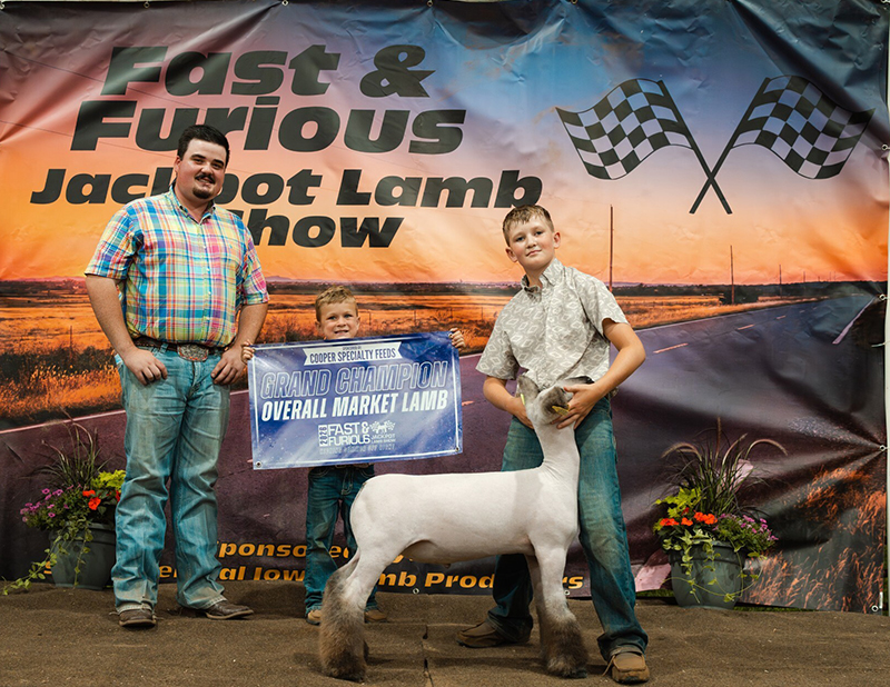 Grand Champion Overall Market Lamb – Fast & Furious Jackpot (IA)
