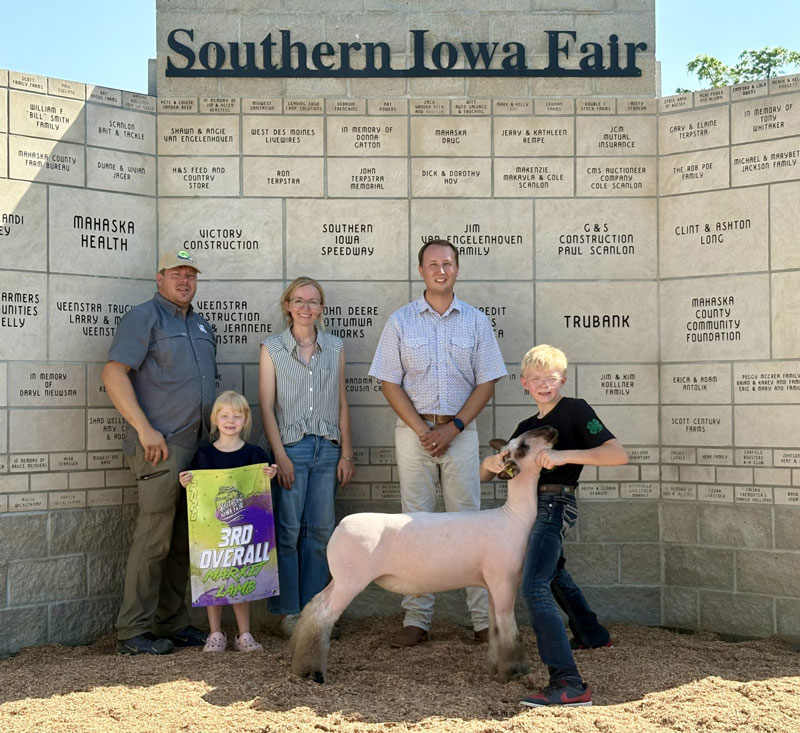 3rd Overall Market Lamb – Southern Iowa Fair